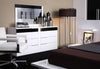 Impera Modern Black and White Lacquer Walk-on Platform Bed 