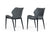 Modrest Instone Industrial Dark Grey Eco Leather Dining Chair (Set Of 2) Model VGHR3532-DKGRY-DC