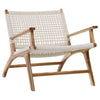 Calvin Natural Rope with Natural Stained Teak Frame Occasional ChairModel IT2002