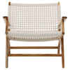 Calvin Natural Rope with Natural Stained Teak Frame Occasional ChairModel IT2002