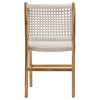 Diaz Natural White Rope with Natural Stain Teak Frame Dining ChairModel IT2004