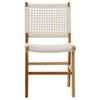 Diaz Natural White Rope with Natural Stain Teak Frame Dining ChairModel IT2004