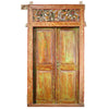 Antique Distressed Painted And Waxed Finish Javanese Door Set With Frame Model IT2030