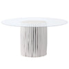 Bertin White Stain Finish Round Dining Table Model IT8405