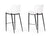 Modrest Ithaca - Modern White Leatherette Bar Stool (Set of 2)