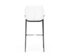Modrest Ithaca - Modern White Leatherette Bar Stool (Set of 2)