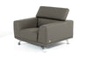 Divani Casa Brustle Modern Dark Grey Eco Leather Chair Model VGKN8334-GRY-CHR