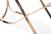 Modrest Reklaw Modern Smoked Glass & Rosegold Console Table