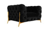 Divani Casa Quincey Transitional Black Velvet Chair Model VGKNK8520-CHR-BLK