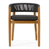Renava Kamari Outdoor Grey Olefin Fabric & Teak Dining Chair (Set Of 2) Model VGEF-LOIVRE-CHR