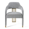 Modrest Kasem Modern Grey Fabric & Gold Dining Chair Model VGMF-D1204-GRY