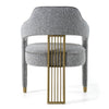 Modrest Kasem Modern Grey Fabric & Gold Dining Chair Model VGMF-D1204-GRY