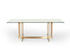 Modrest Keaton Modern Glass & Brass Dining Table