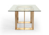 Modrest Keaton Modern Glass & Brass Dining Table