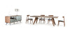 Modrest Kennedy Mid-Century Walnut Dining Table