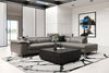 Lamod Italia Viola Italian Contemporary Grey Leather Right Facing Sectional Sofa Model VGDTVIOLA-KIM-FUME-RAF-SECT
