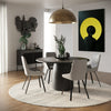 Modrest -Lander Modern Mid Century Black Oak Round Dining Table 