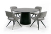Modrest -Lander Modern Mid Century Black Oak Round Dining Table 