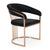 Modrest Linda Modern Black Velvet And Rosegold Dining Chair Model VGZA-Y429-RG-BLK-DC