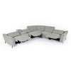 Divani Casa Lloyd - Modern Grey Fabric Sectional with Recliners + Console