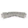 Divani Casa Lloyd - Modern Grey Fabric Sectional with Recliners + Console