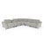 Divani Casa Lloyd - Modern Grey Fabric Sectional with Recliners + Console