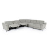 Divani Casa Lloyd - Modern Grey Fabric Sectional with Recliners + Console