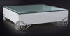 LS538 Emma Modern White Coffee Table w/ Glass Top