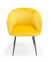 Modrest Luzerne Modern Yellow Velvet Dining Chair Model VGYFDC1041-YEL-DC