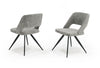 Modrest Palmer - Modern Grey Fabric Dining Chair (Set of 2)