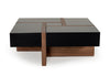 Modrest Makai Modern Black & Walnut Coffee Table
