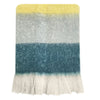 Leanne Prussian Blue, Yellow and Off White Throw Model MAL006