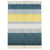 Leanne Prussian Blue, Yellow and Off White Throw Model MAL006