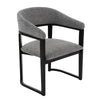 Modrest Maury Modern Grey Fabric & Black Dining Chair Model VGMA-MI-1189-GRYBLK