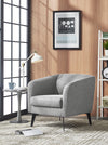 Divani Casa Bannack Modern Light Grey Fabric Lounge Chair Model VGMB-1821-LTGRY