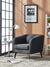 Divani Casa Bannack Modern Dark Grey Fabric Lounge Chair Model VGMB-1821-DKGRY