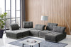 Divani Casa Ekron Modern Grey Fabric Modular Sectional Sofa Model VGMB-1881-GRY