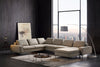 Divani Casa Cascade - Modern Beige Fabric U Shaped Sectional Sofa
