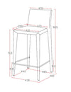 Modrest Medford Mid-Century Grey Fabric Bar Stool