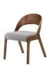 Modrest Runyon Modern Walnut & Grey Fabric Dining Chair (Set Of 2) Model VGMAMI-836-GRY