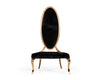 Modrest Mills Modern Black Velvet Rosegold Dining Chair Set Of 2 Model VGZAG-01-BLK