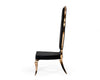 Modrest Mills Modern Black Velvet Rosegold Dining Chair Set Of 2 Model VGZAG-01-BLK