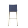 Modrest Mimi - Contemporary Blue Velvet & Antique Brass Bar Stool (Set of 2)