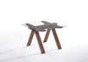 Modrest Maddox Mid-Century Glass & Walnut End Table