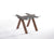 Modrest Maddox Mid-Century Glass & Walnut End Table