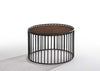 Modrest Bronson Modern Walnut & Black Round End Table