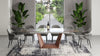Modrest Babia Modern Smoked Glass & Walnut Extendable Dining Table Model VGNSGD8683-SMK