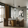 Modrest Bateman Modern Faux Concrete & Walnut Round Dining Table Model VGMC-GF-1C009