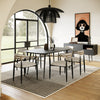 Modrest Billy Modern Black Oak & Gold Extendable Dining Table