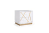 Modrest Nixa Modern White & Gold Nightstand